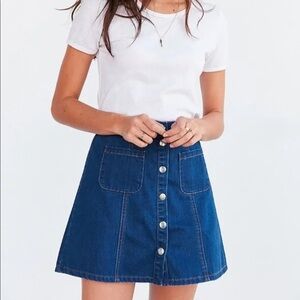 Urban Outfitters BDG Button Front Denim Skirt Size S